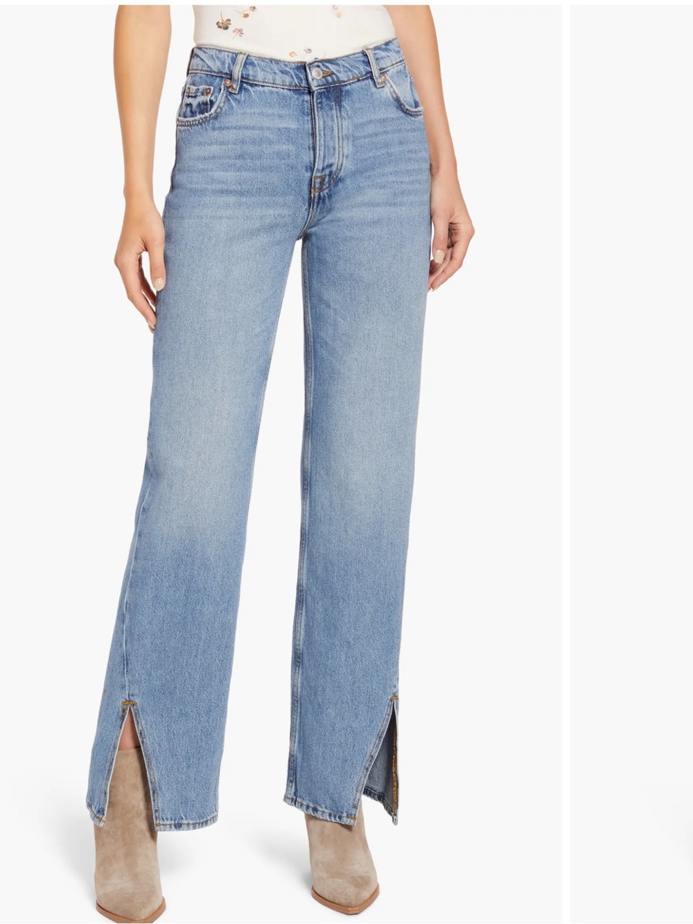 Free People We the Free High Waist Slit Hem
Jeans Size 27